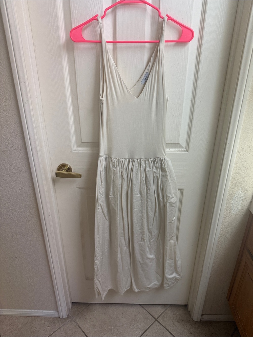 Rails Cream Sleeveless V-Neck Maxi Dress